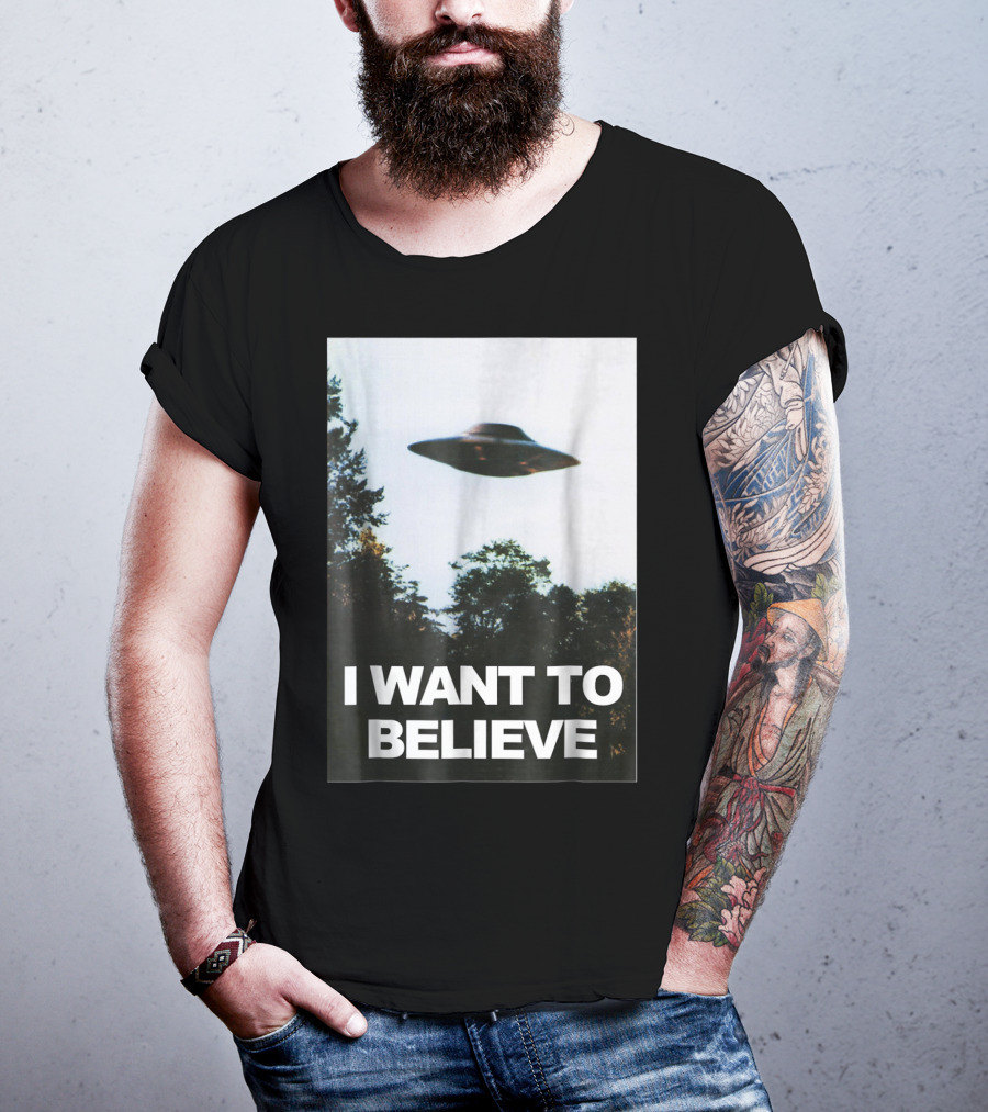 Alien UFO Hunter I Want To Believe T-Shirt