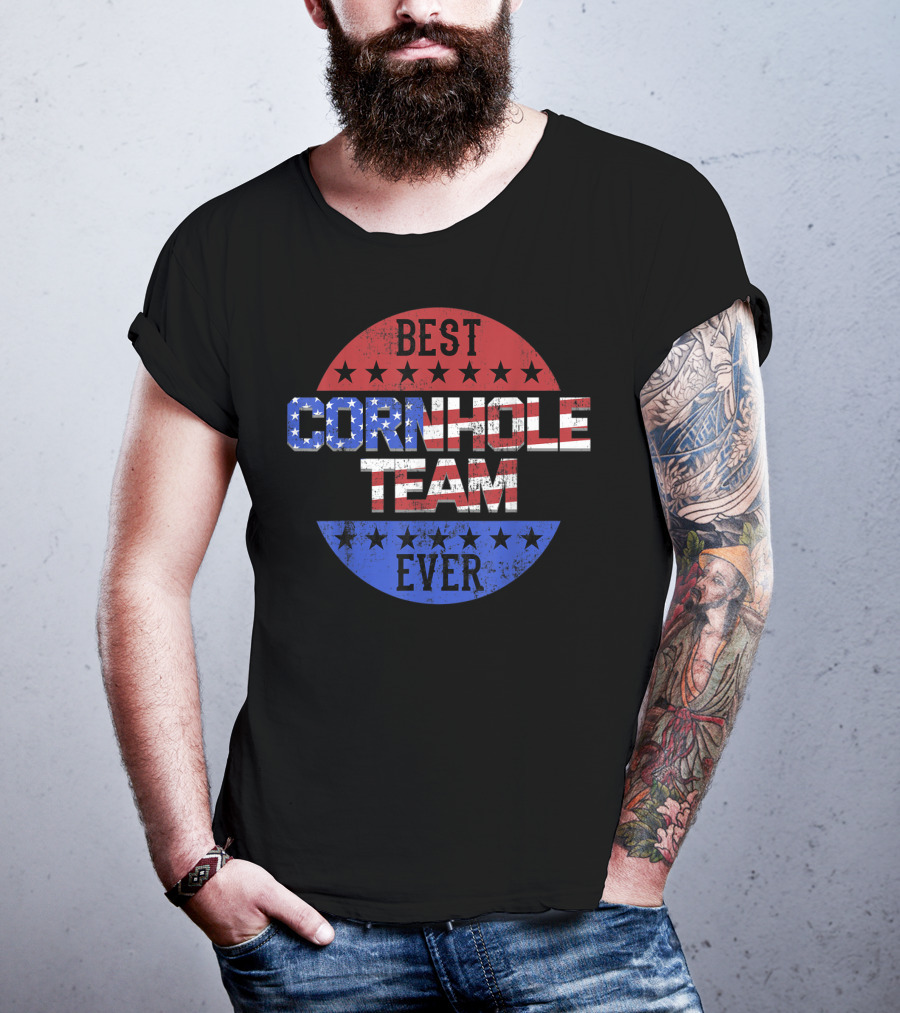 Best Cornhole Team Ever Bean Bag Toss Game T-Shirt