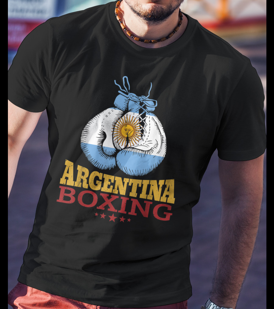 Argentina Boxing Gloves Flag Pride T-Shirt