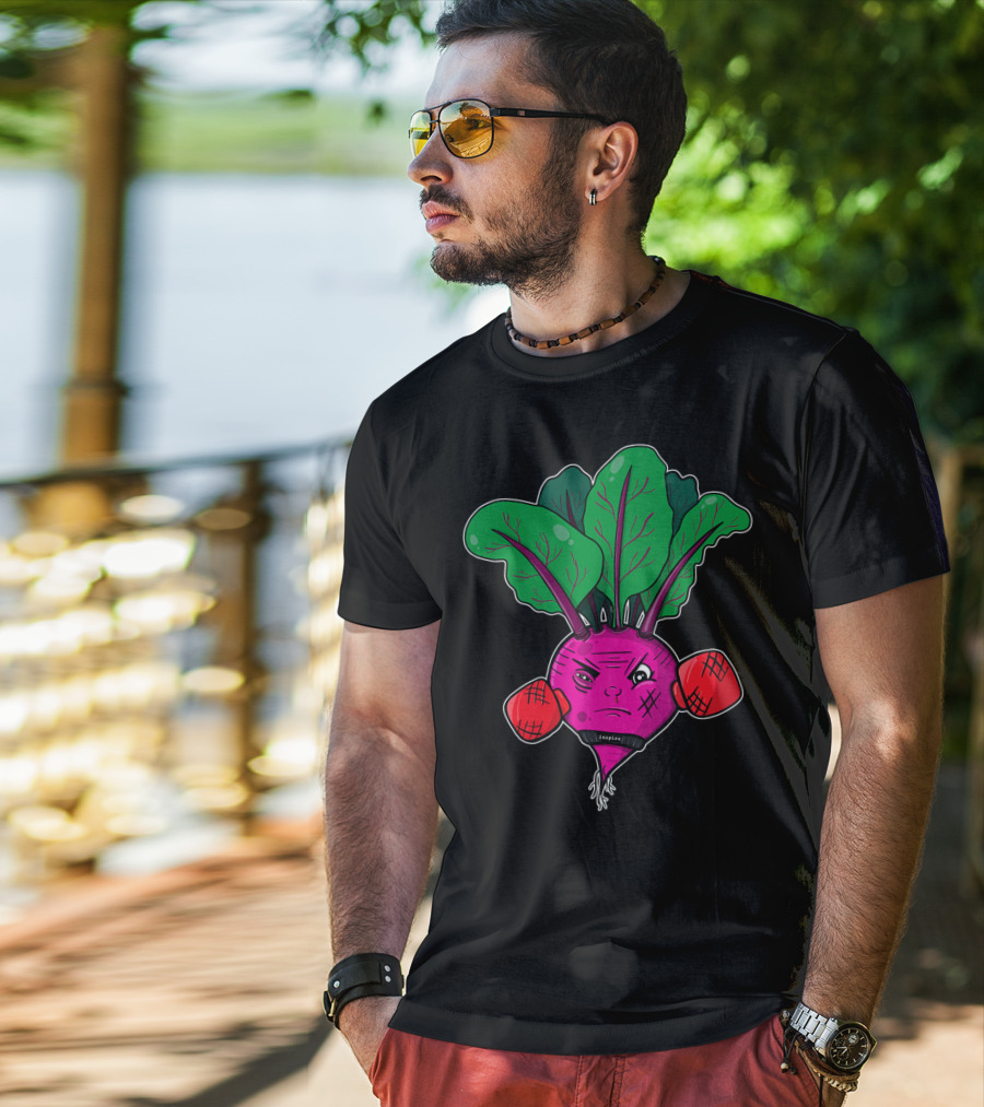 Beet Boxer Vegan Vegetable Empirical Dad Joke Pun T-Shirt