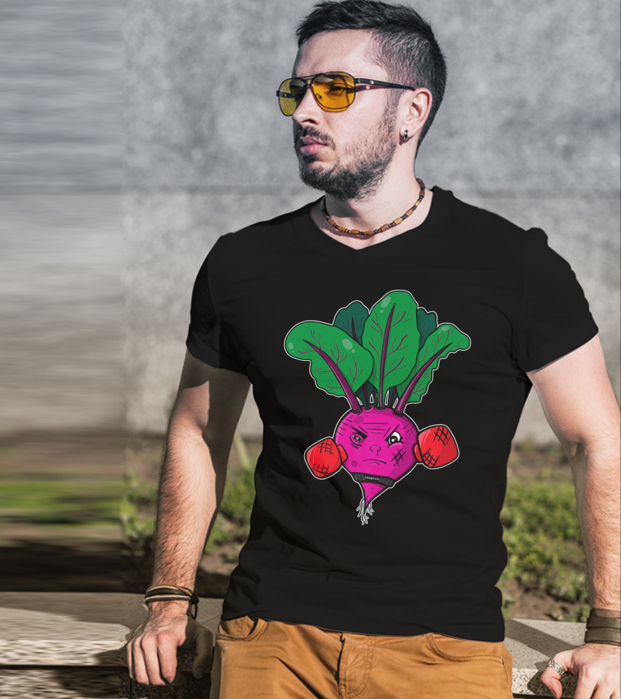 Beet Boxer Vegan Vegetable Empirical Dad Joke Pun T-Shirt