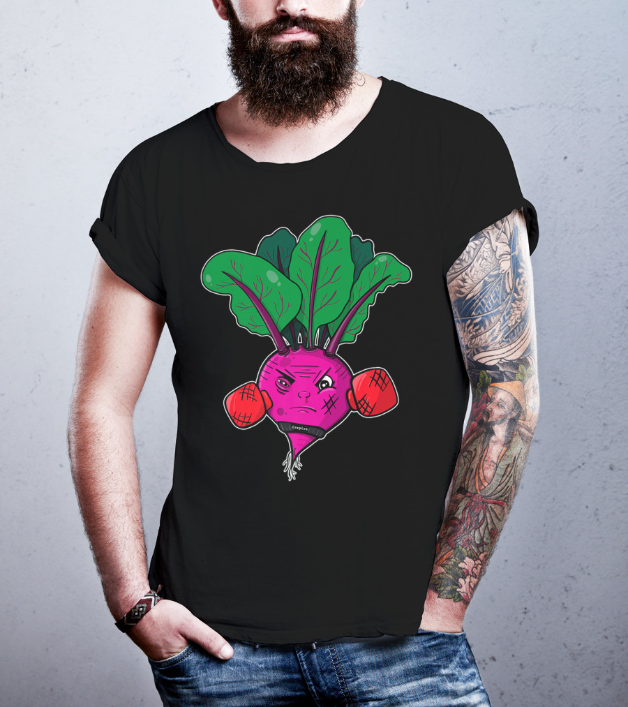 Beet Boxer Vegan Vegetable Empirical Dad Joke Pun T-Shirt