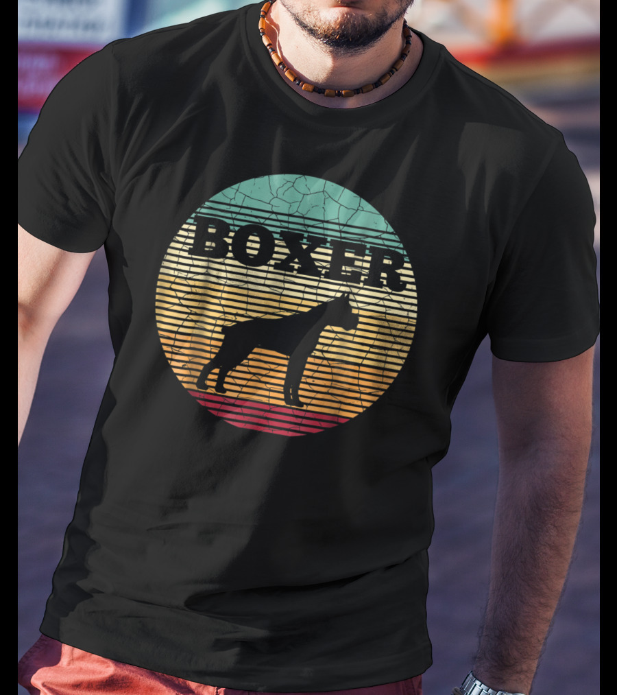 Boxer Dog Vintage Boxer Mom Boxer Dad T-Shirt
