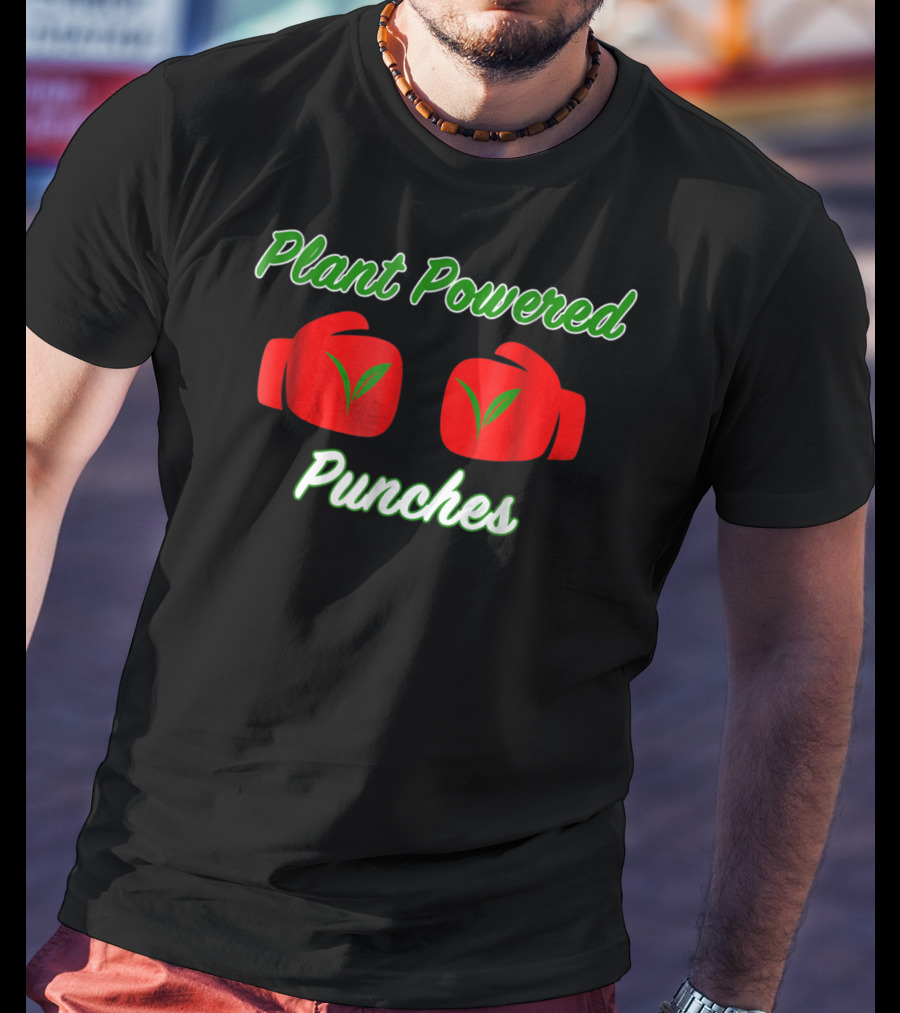 Plant Powered Punches Vegan Boxer Gloves T-Shirt