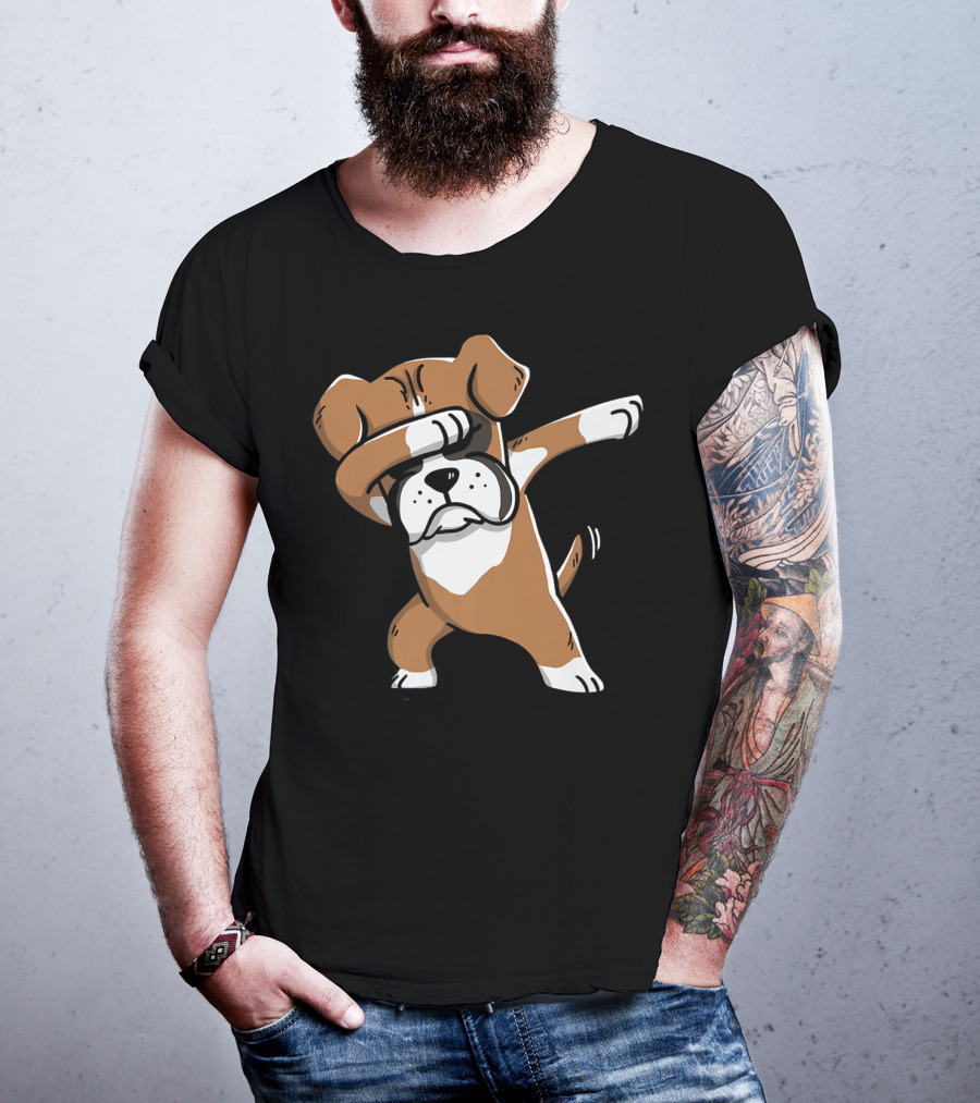 Funny Dabbing Boxer Dog Kids T-Shirt