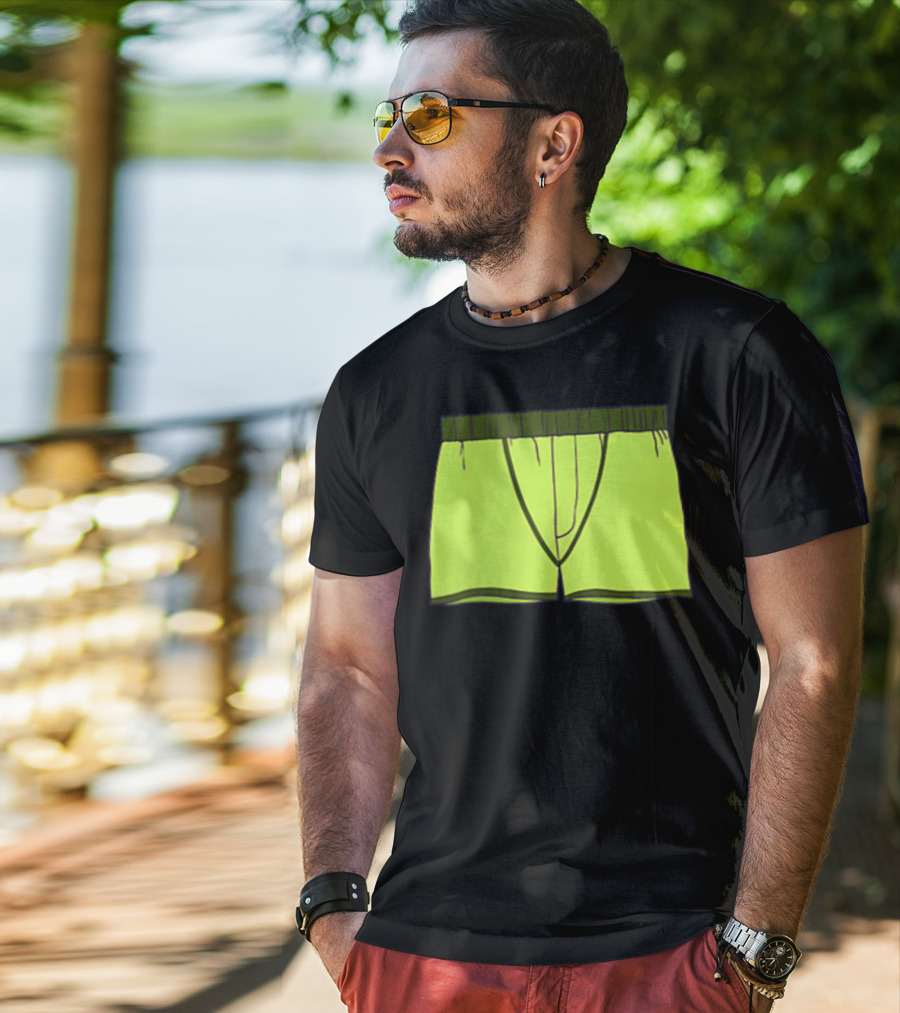 Shane Dawson Sells His Boxer Shorts Pocket Neon Yellow T-Shirt