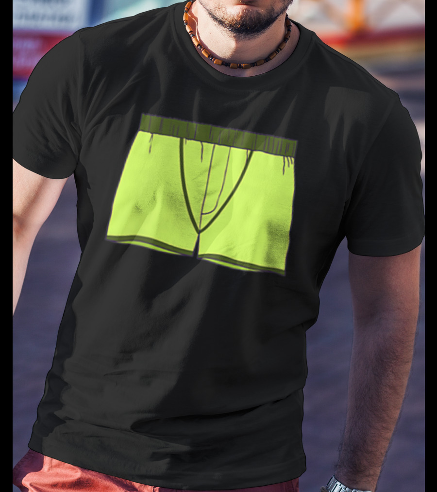 Shane Dawson Sells His Boxer Shorts Pocket Neon Yellow T-Shirt