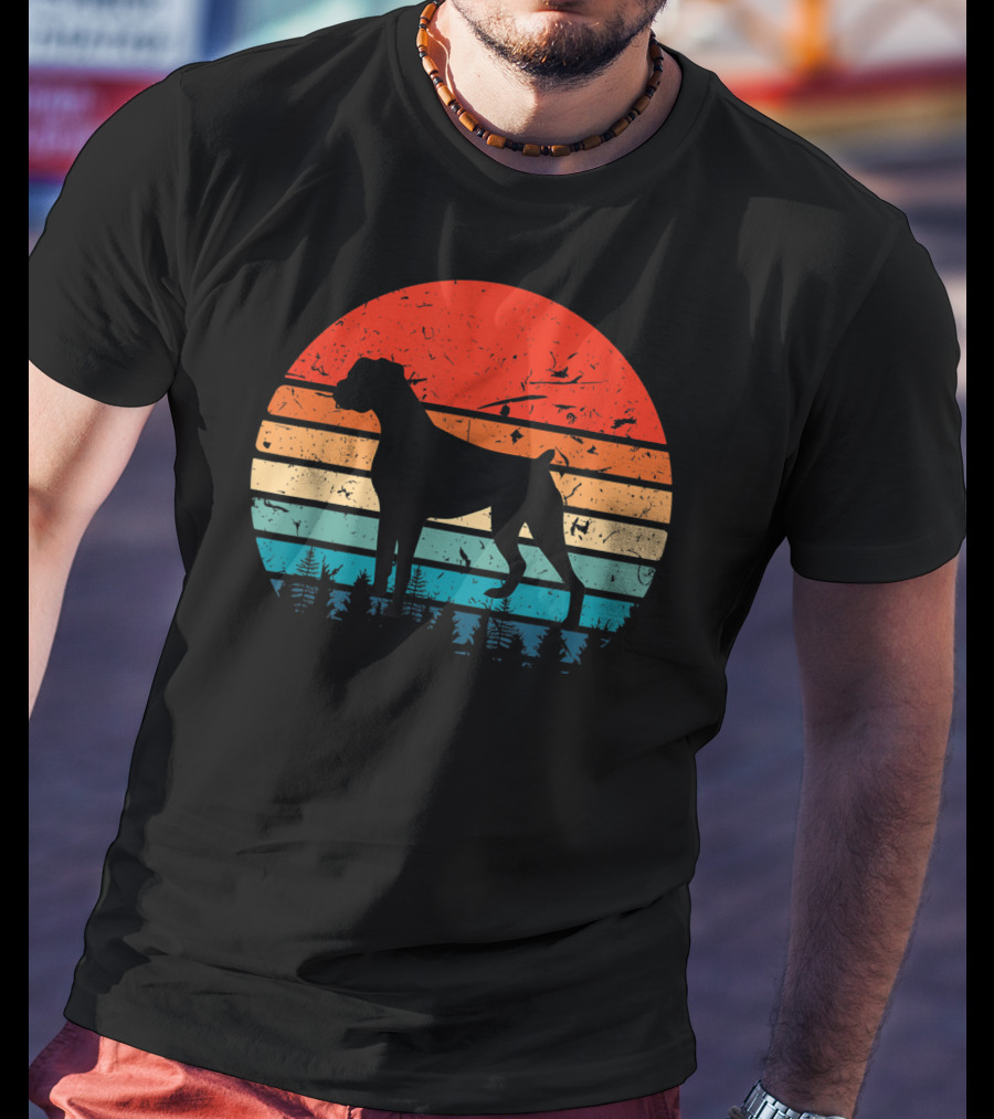 Vintage Boxer Retro Sunset T-Shirt