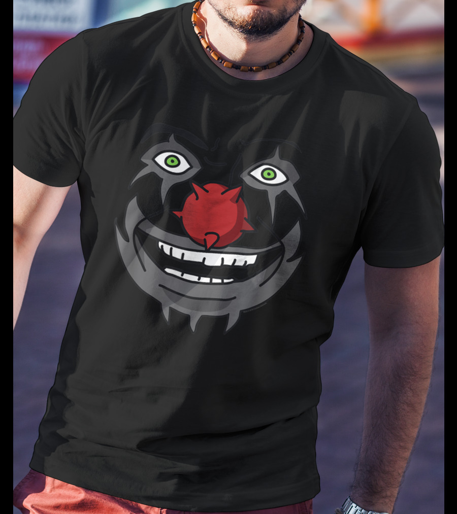 Metalocalypse Doctor Rockso Clown Face With Red Nose T-Shirt