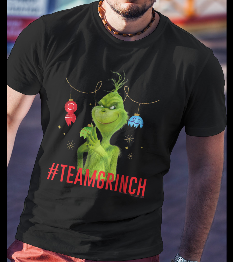Dr. Seuss The Grinch #TeamGrinch Christmas Ornaments T-Shirt
