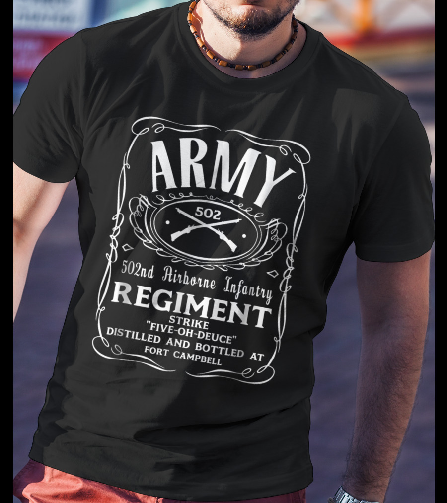 Army 502nd Airborne Infantry Regiment Strike Five-Oh-Deuce Fort Campbell T-Shirt