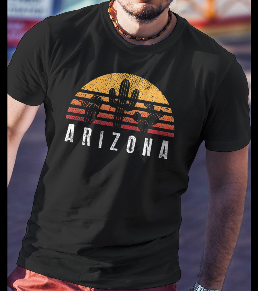 Arizona Sunset Cactus Desert Scene T-Shirt