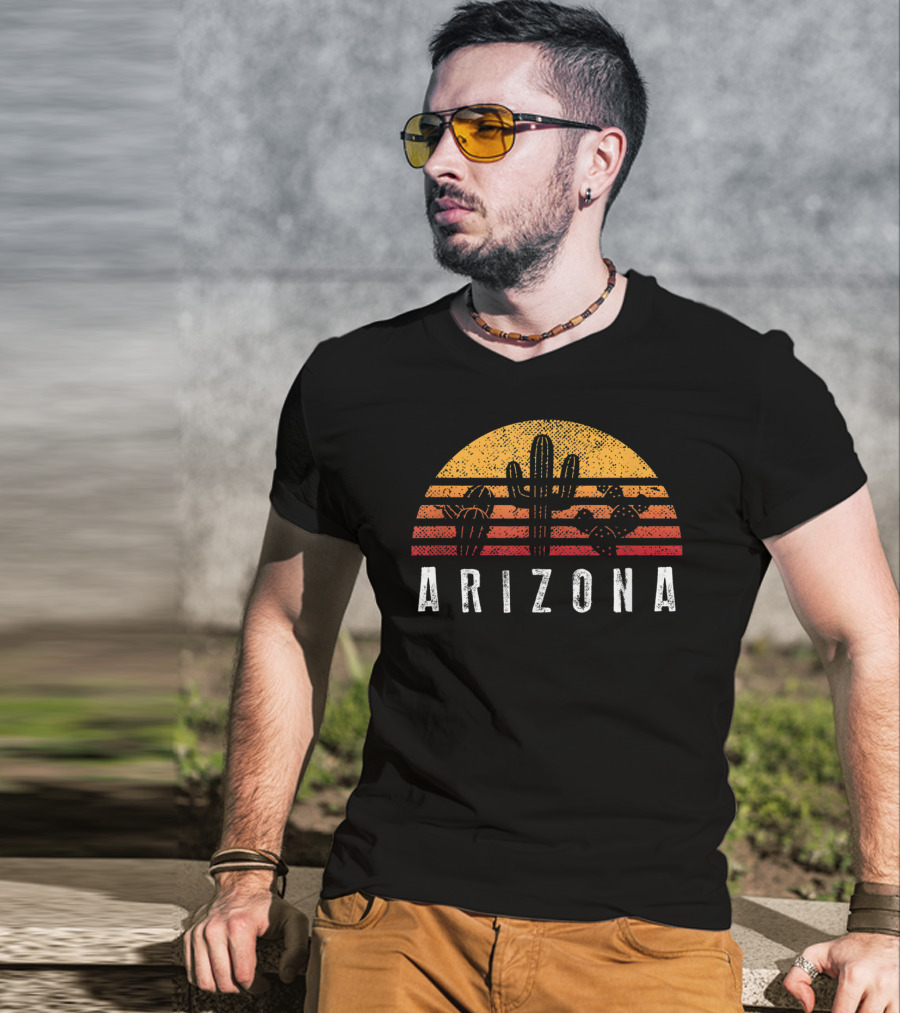 Arizona Sunset Cactus Desert Scene T-Shirt