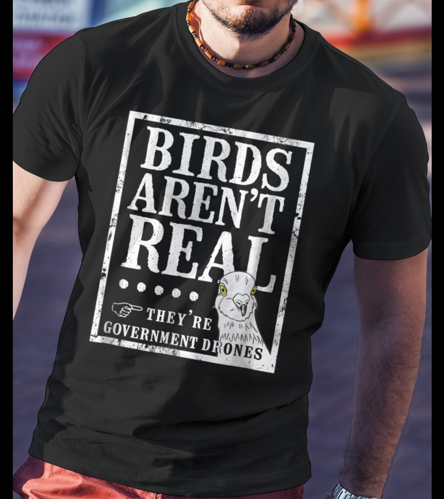 Birds Aren't Real They're Government Drones Meme T-Shirt