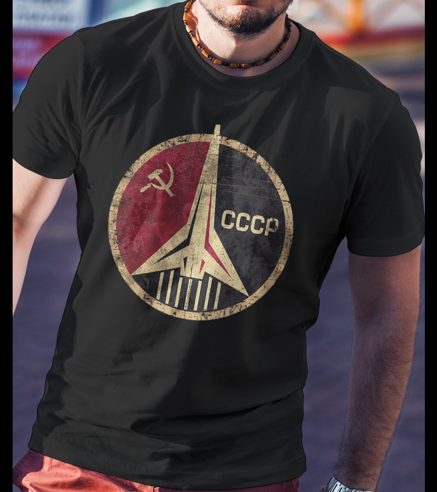 CCCP Original Russia Space Program Emblem With Hammer And Sickle T-Shirt