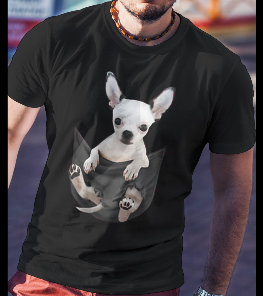 Chihuahua In Pocket For Chihuahua Lovers T-Shirt
