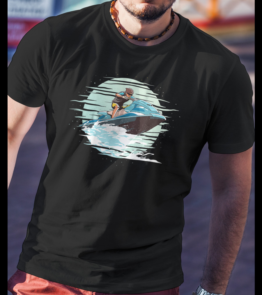 Jet Ski Adventure Cool Waves Jet Skier Riding T-Shirt