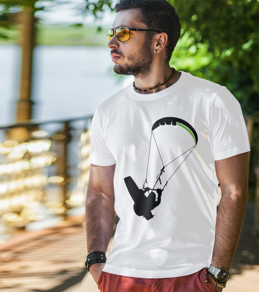 Cool Kitesurfing I Kitesurf Silhouette Adventure T-Shirt