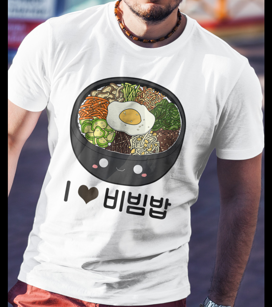 I Love Bibimbap Cute South Korean Food T-Shirt
