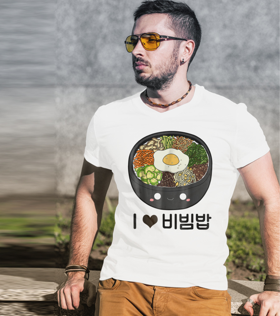 I Love Bibimbap Cute South Korean Food T-Shirt