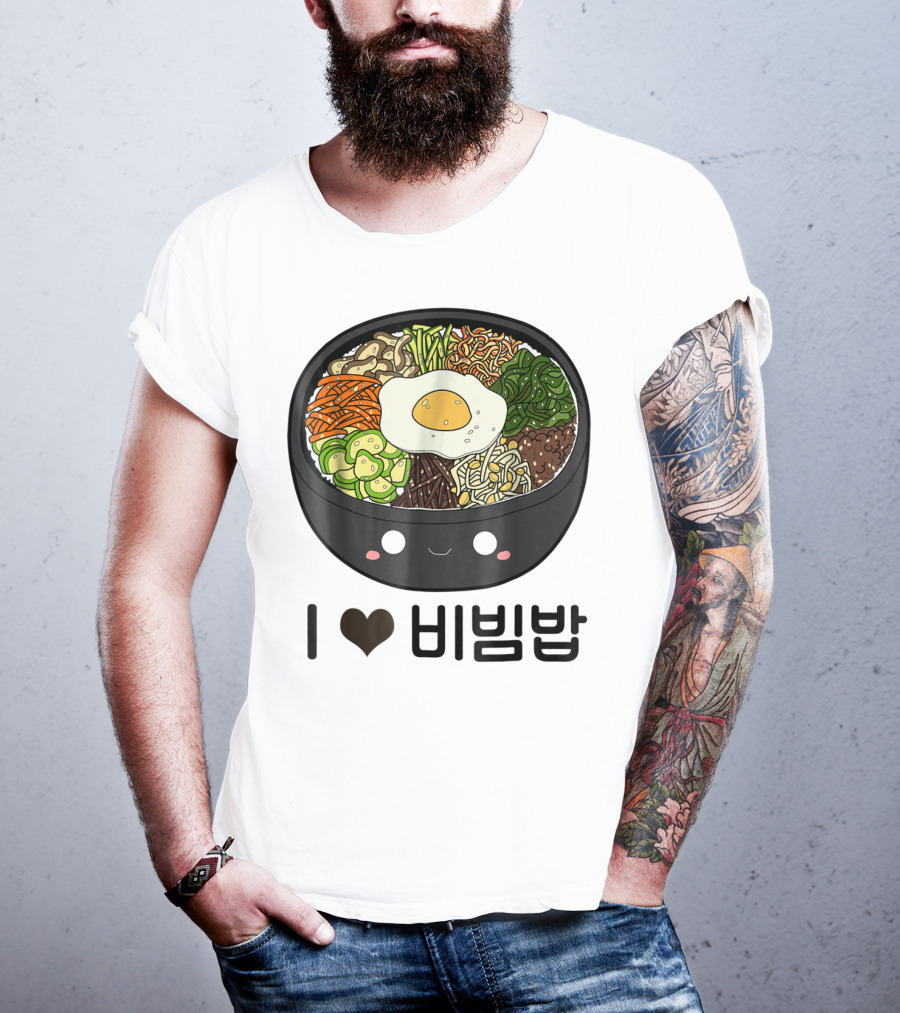 I Love Bibimbap Cute South Korean Food T-Shirt