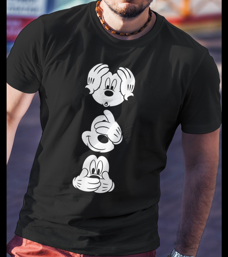 Disney Mickey Mouse Hear No Evil See No Evil Speak No Evil T-Shirt