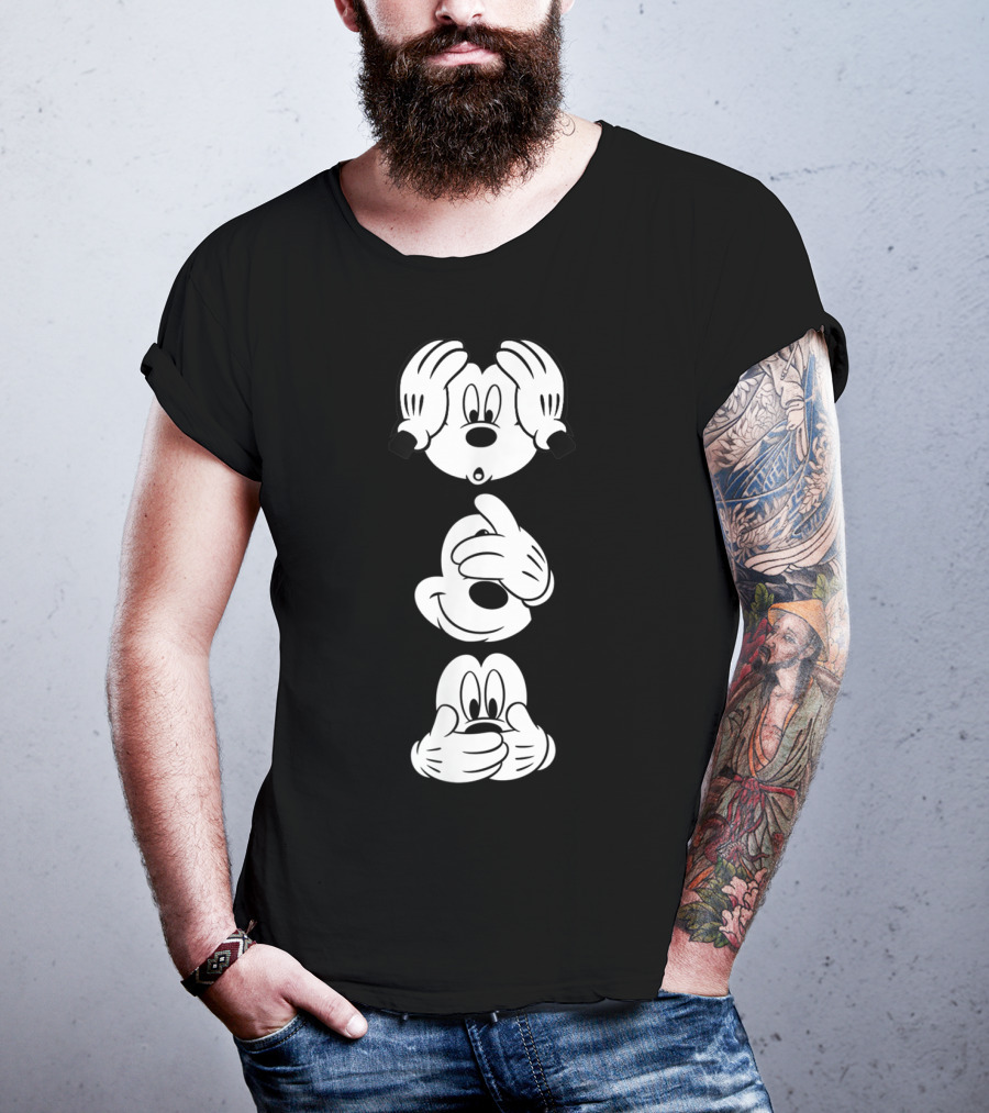 Disney Mickey Mouse Hear No Evil See No Evil Speak No Evil T-Shirt