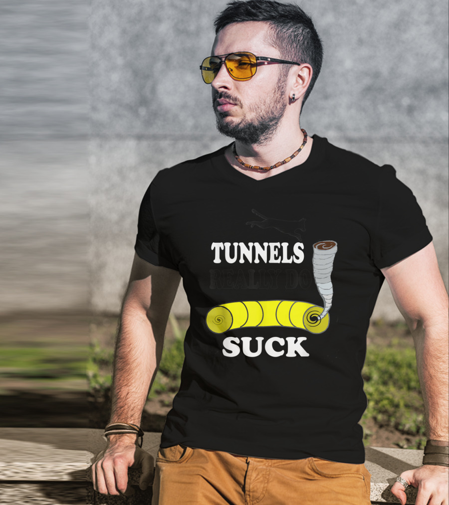 Tunnels Really Do Suck Dog Agility Tunnel Sucker T-Shirt