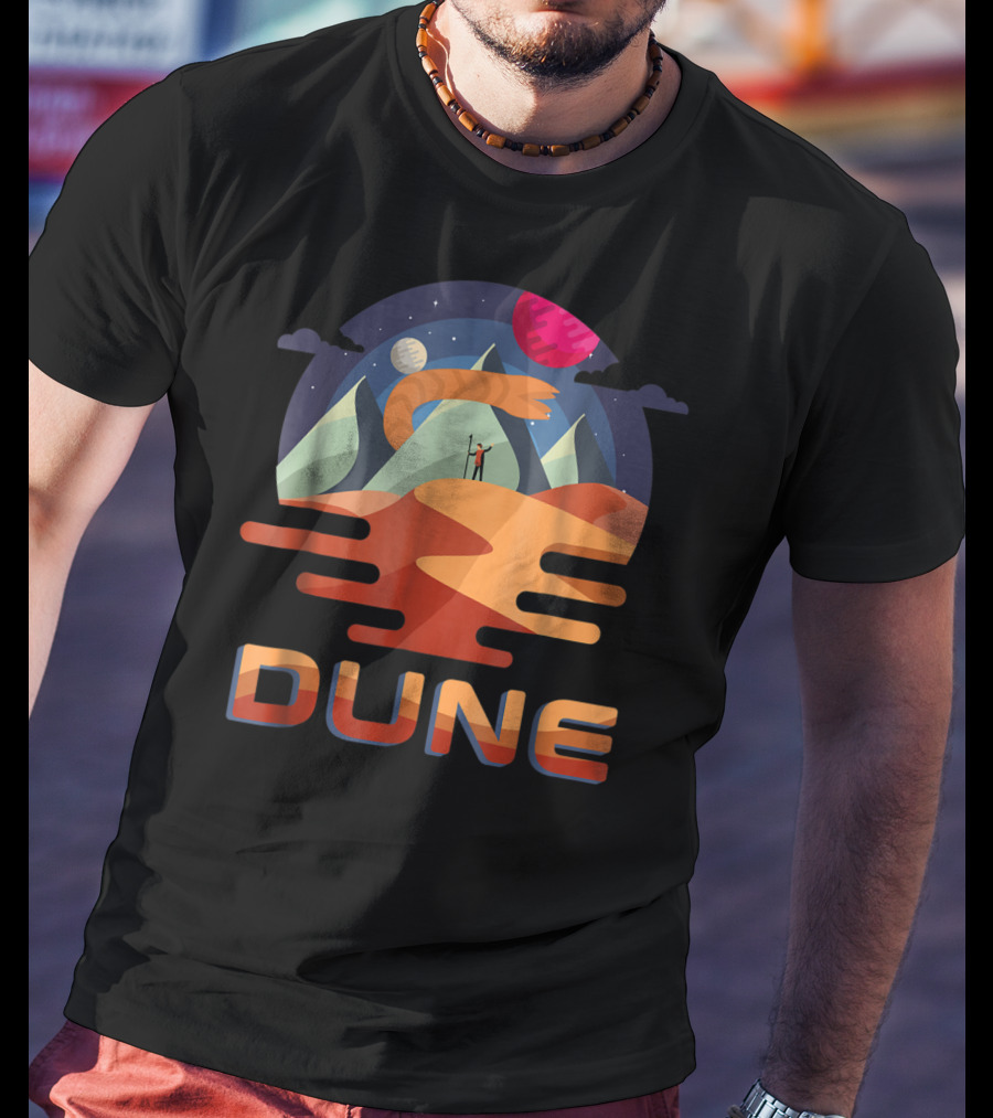 Dune Science Fiction Sci Fi Landscape Arrakis Planets Moon Desert Sand T-Shirt