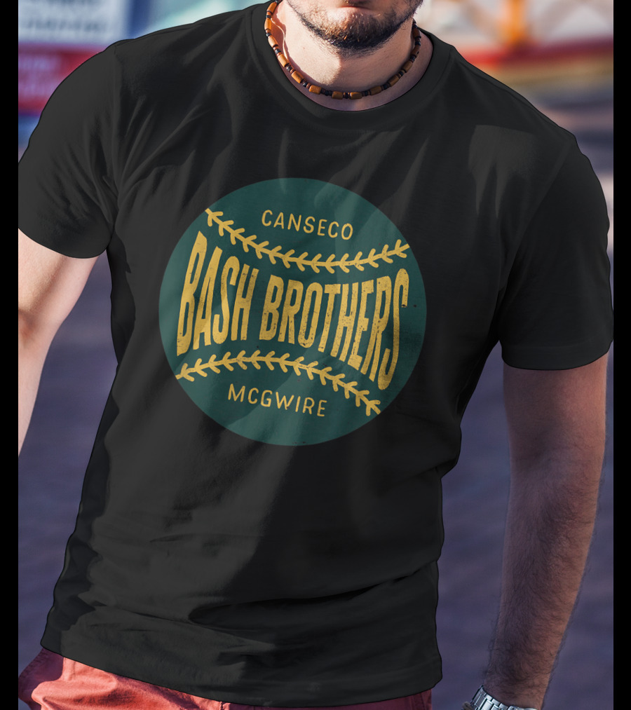 Distressed Vintage Look Bash Brothers Canseco McGwire T-Shirt