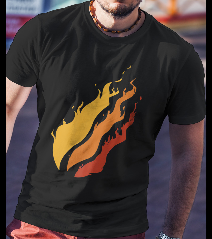 Fire Nation Boys Gaming Playz Streamer Gamer Fiery Flame Elements T-Shirt