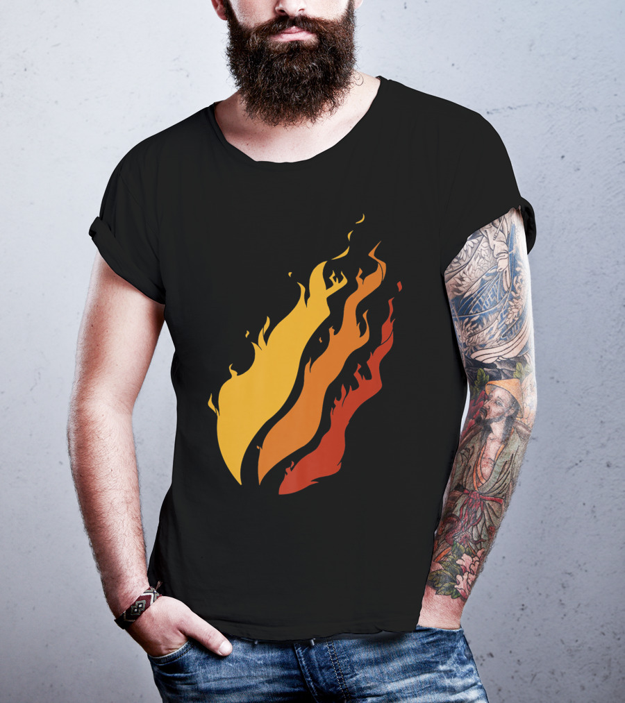 Fire Nation Boys Gaming Playz Streamer Gamer Fiery Flame Elements T-Shirt