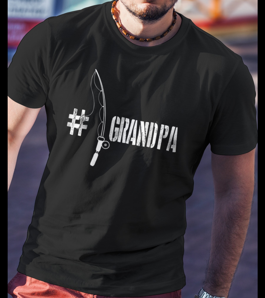 1 Grandpa Fishing Daddy Funny Fisherman T-Shirt