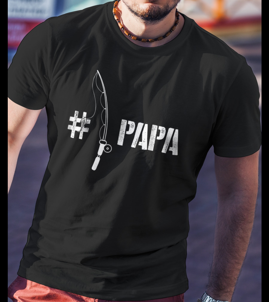Papa Fishing Funny Fisherman Daddy T-Shirt