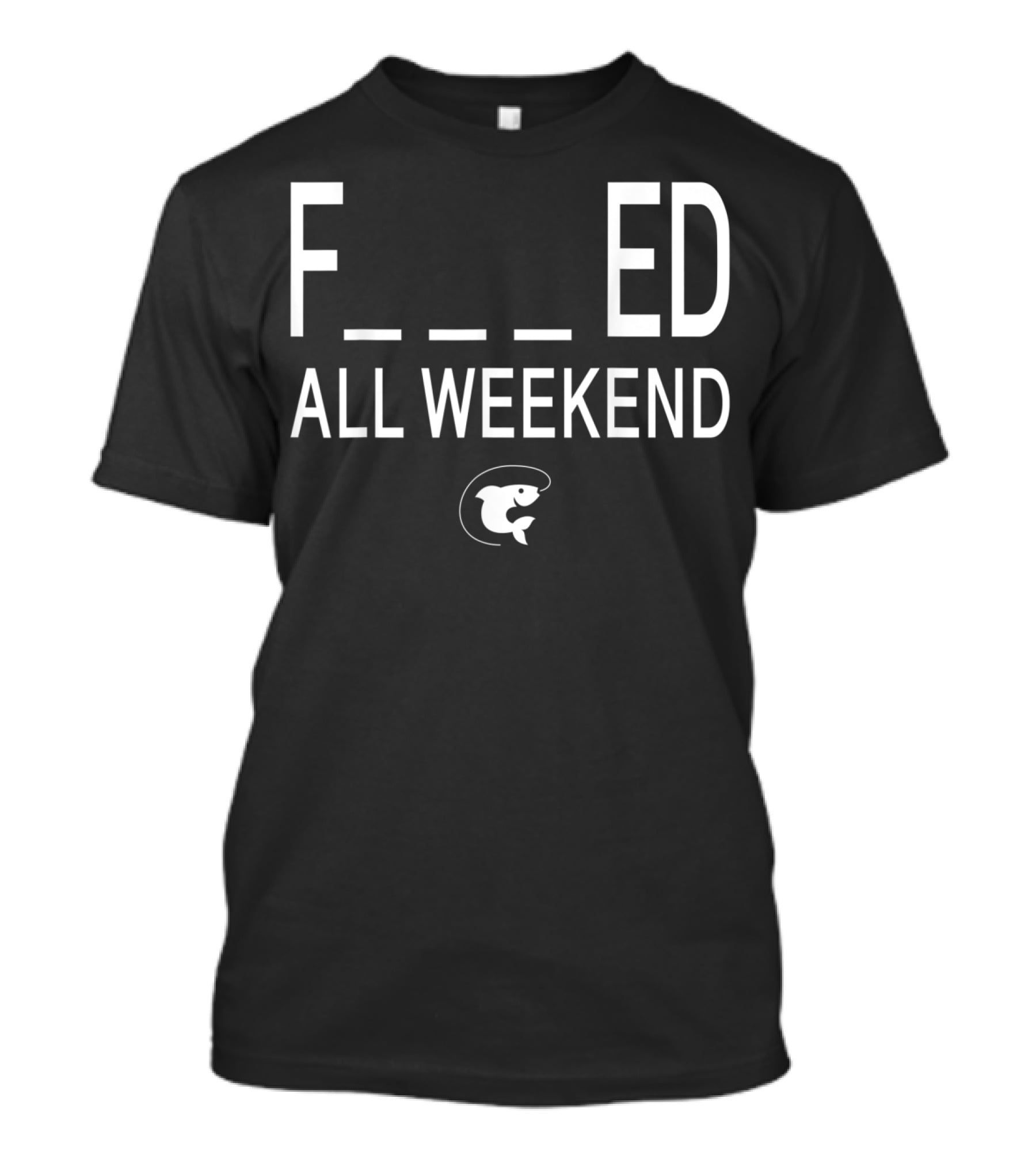 Fished All Weekend Funny Fishing Tee Cod Fish Image T-Shirt
