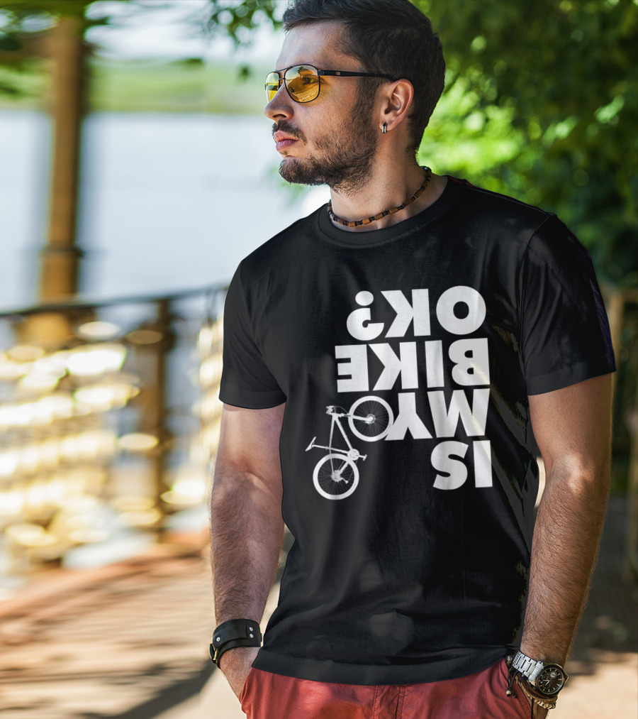 Funny Upside Down Is My Bike Ok Mountain Bike T-Shirt
