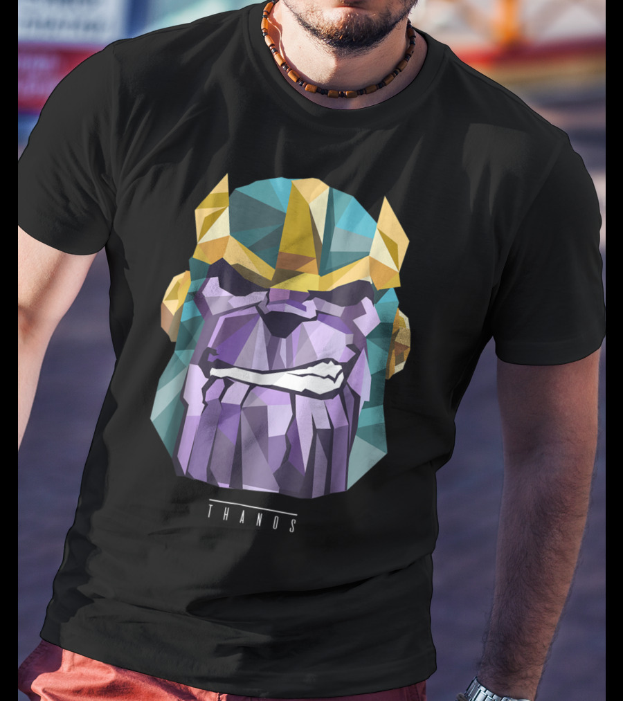 Marvel Thanos Geometric Low Poly Head T-Shirt