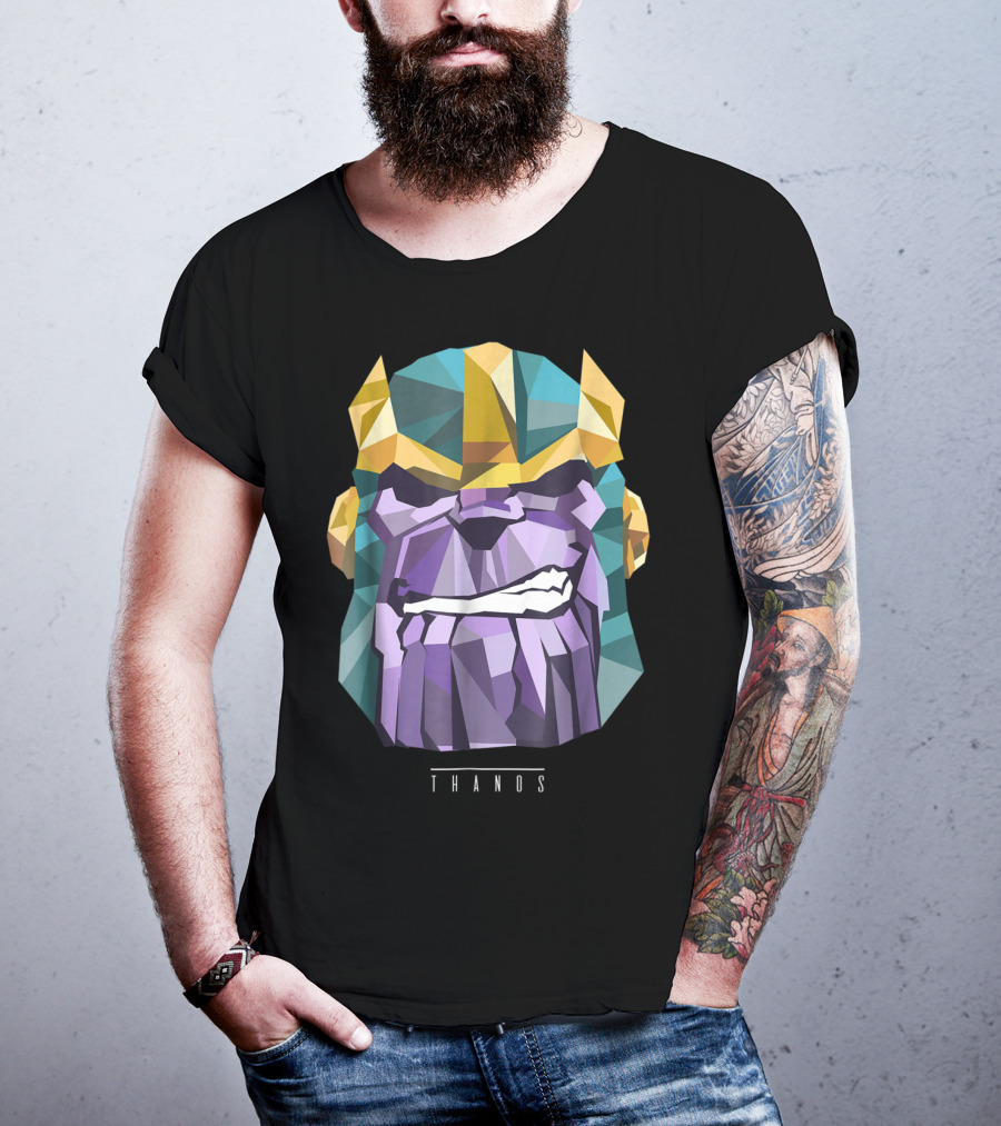 Marvel Thanos Geometric Low Poly Head T-Shirt
