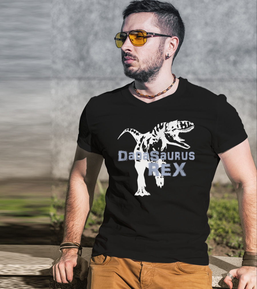 Father Son DaDaSaurus Rex Dinosaur Matching T-Shirt