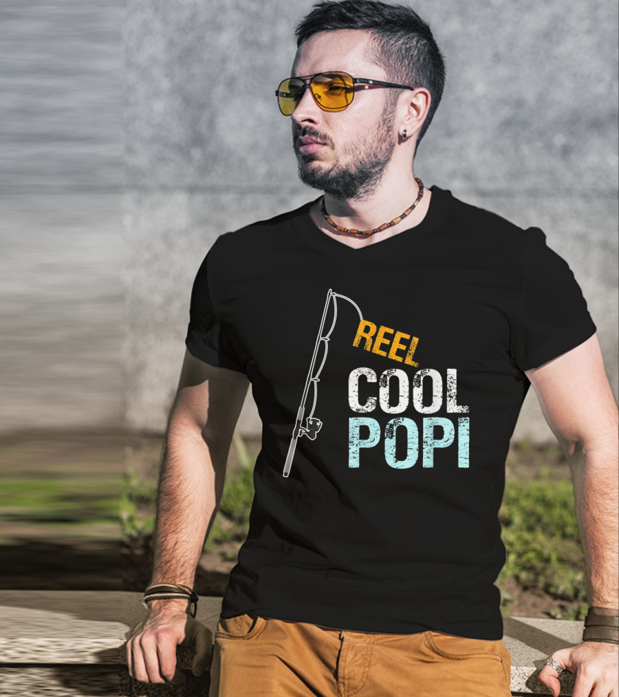 Reel Cool Popi Mens Graphic From Granddaughte T-Shirt