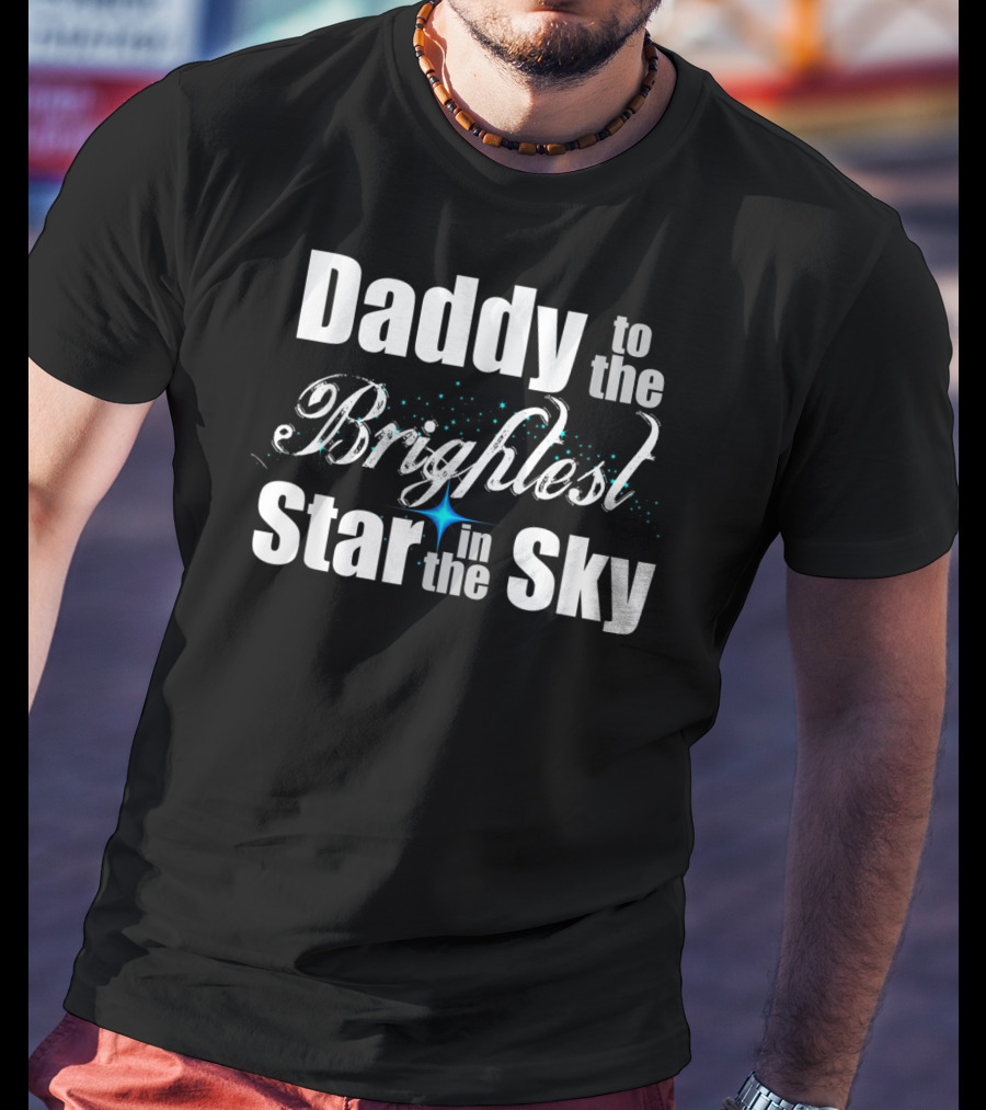 Daddy To The Brightest Star In The Sky Men's Father's Day Angel T-Shirt
