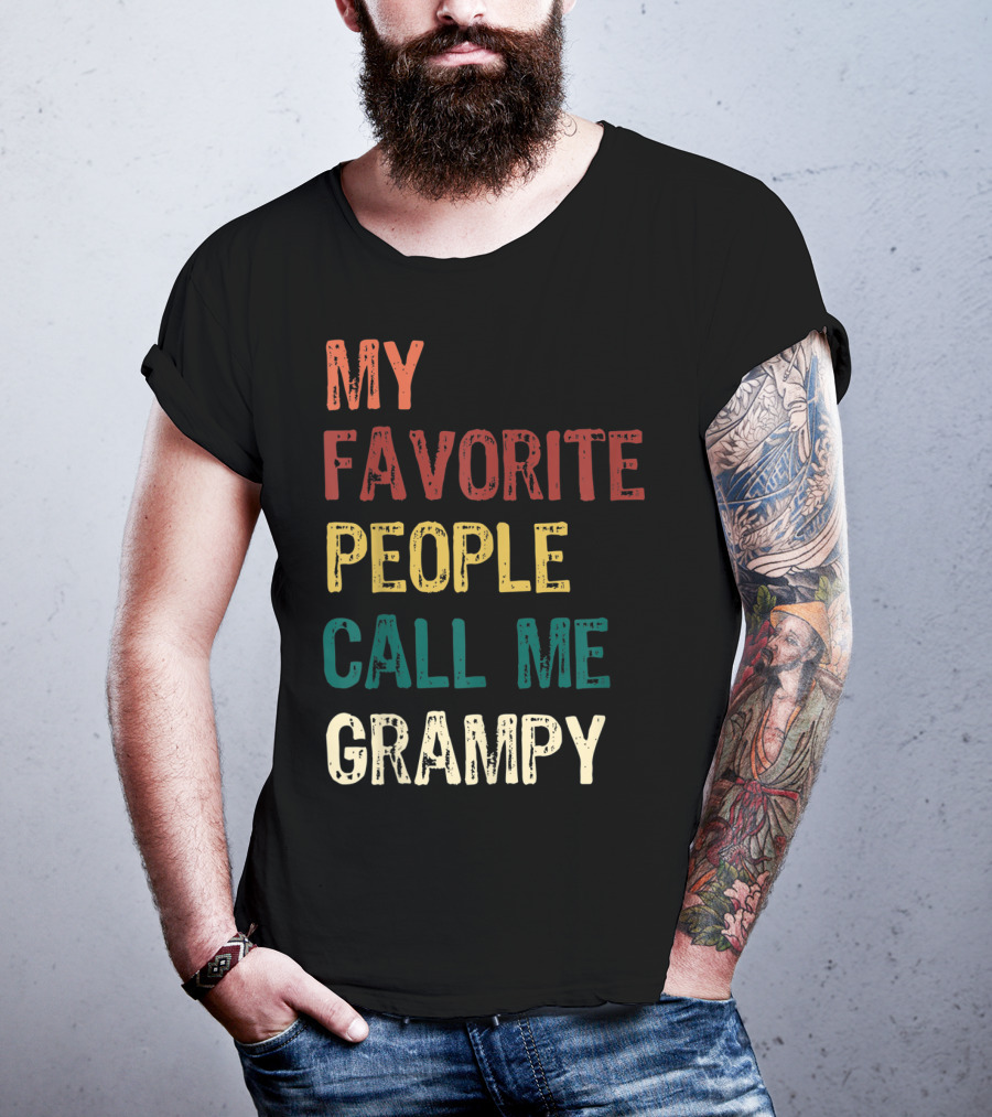 My Favorite People Call Me Grampy Vintage T-Shirt