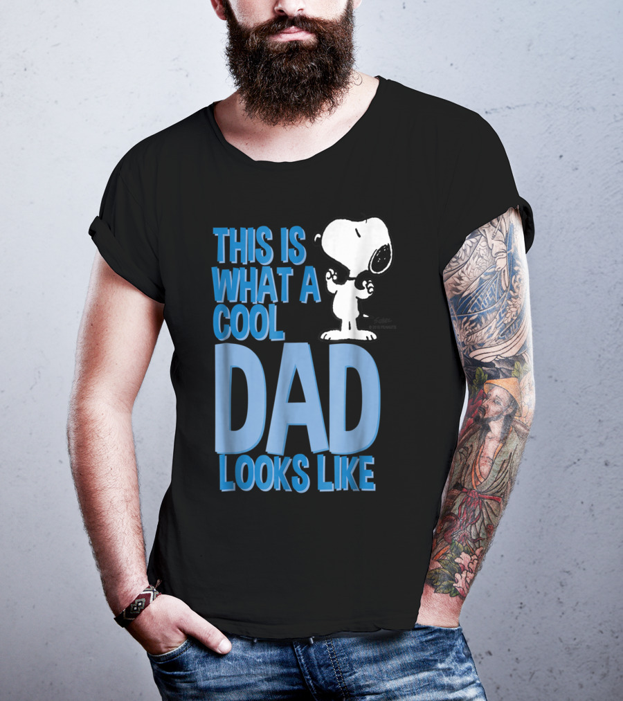 Snoopy This Is What A Cool Dad Looks Like Peanuts Mens T-Shirt