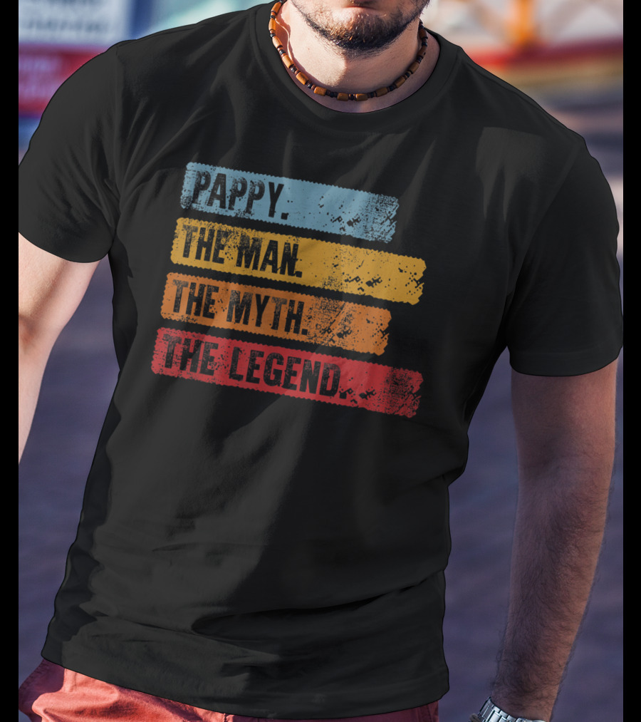Pappy The Man The Myth The Legend Vintage Mens T-Shirt