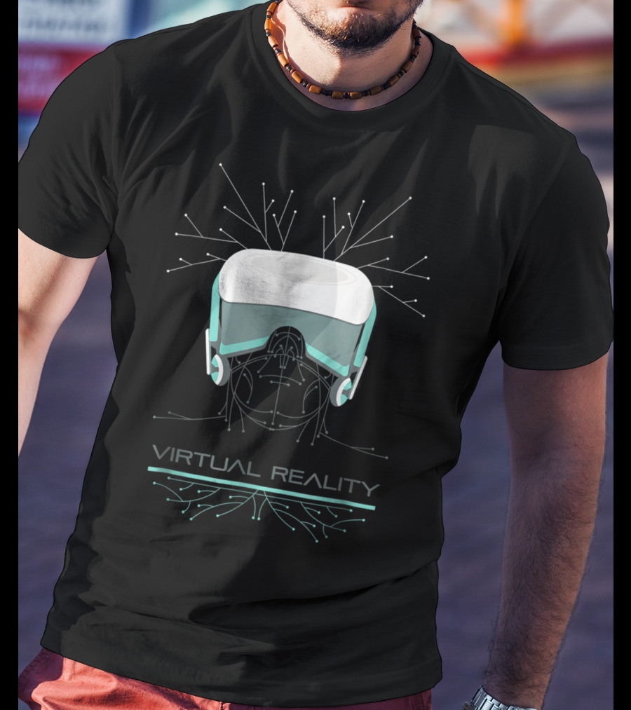 Virtual Reality VR Games Men's Headset Simulation Experience T-Shirt
