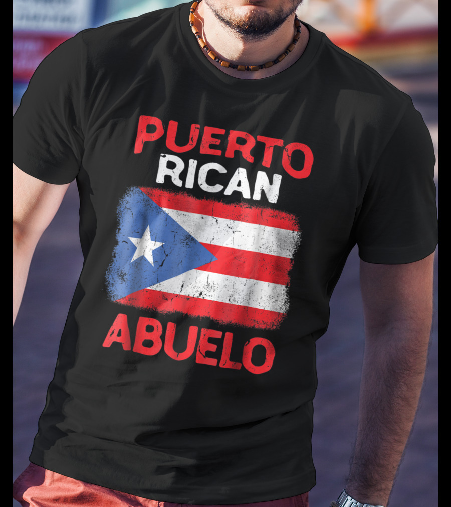 Puerto Rican Abuelo Grandpa Flag Fathers T-Shirt
