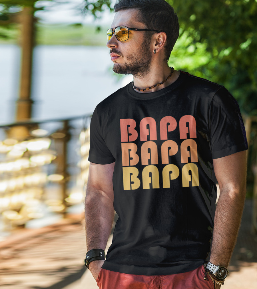 Bapa Retro Vintage Typography 1970s T-Shirt