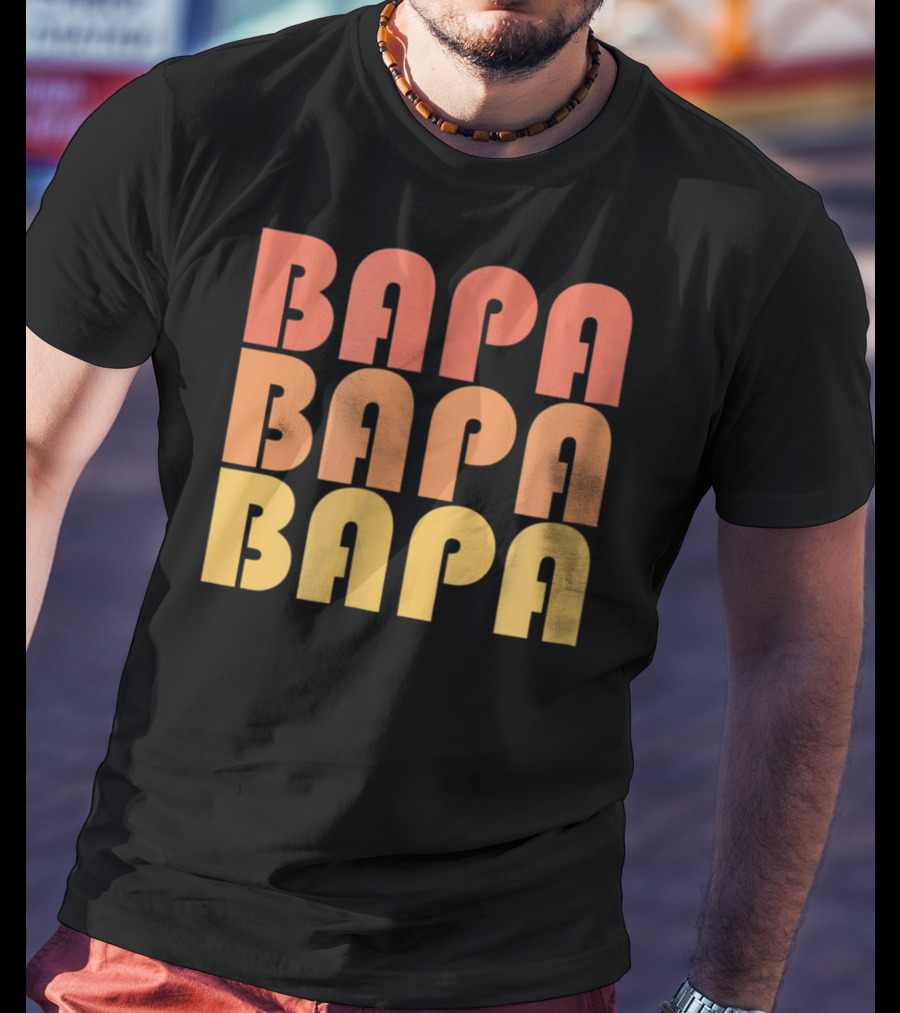 Bapa Retro Vintage Typography 1970s T-Shirt