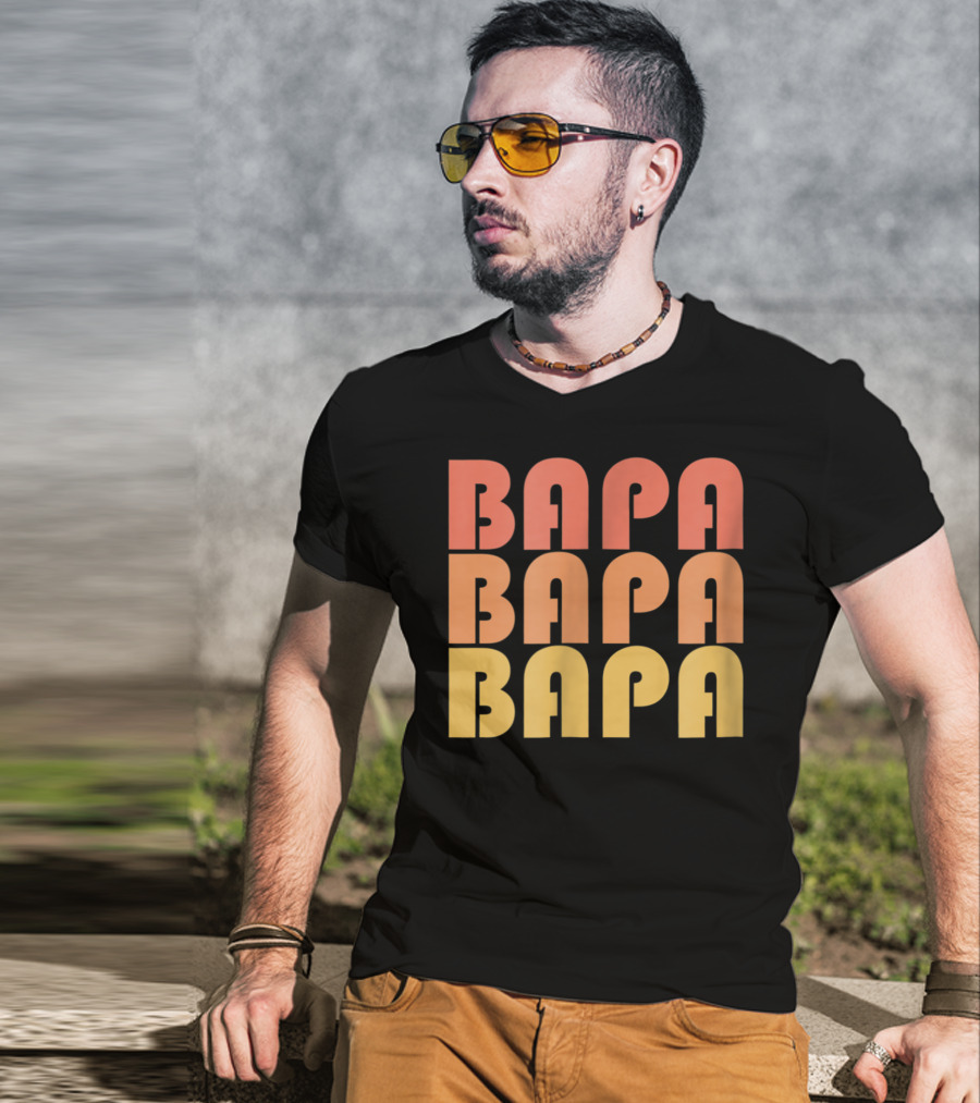 Bapa Retro Vintage Typography 1970s T-Shirt