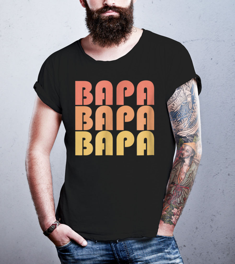 Bapa Retro Vintage Typography 1970s T-Shirt